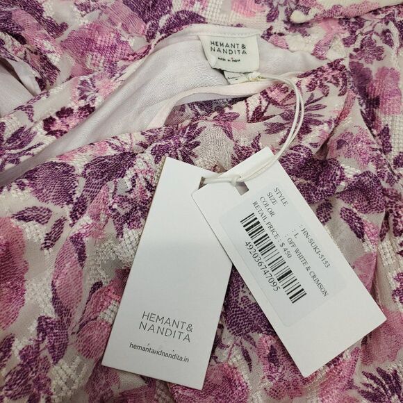 Hemant & Nandita Suki Ruffled Short Dress Large - Picture 13 of 14